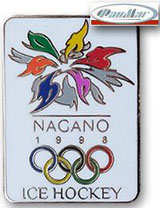 Значок хоккей Олимпиада Нагано 1998